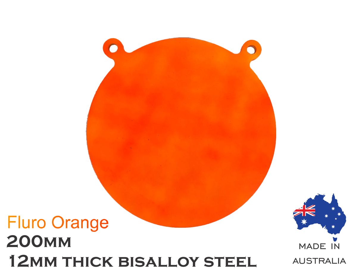 Steel Gongs 200mm Fluro Orange